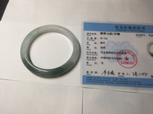 Load image into Gallery viewer, 54.5mm certified 100% natural icy watery oily dark green jadeite jade bangle B112-9120
