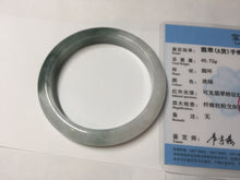 Load image into Gallery viewer, 54.5mm certified 100% natural icy watery oily dark green jadeite jade bangle B112-9120
