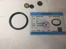 Load image into Gallery viewer, 56mm Certified Type A 100% Natural dark green/blue/gray Guatemala slim round cut Jadeite bangle PA90-2065

