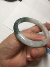 Load image into Gallery viewer, 54.5mm certified 100% natural icy watery oily dark green jadeite jade bangle B112-9120
