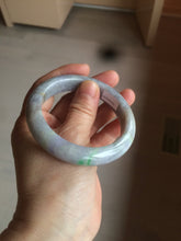 Load image into Gallery viewer, 55mm Certified 100% natural Type A sunny green/purple/gray jadeite jade bangle BH27-2125
