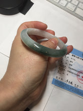 Load image into Gallery viewer, 54.5mm certified 100% natural icy watery oily dark green jadeite jade bangle B112-9120
