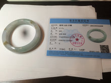 Load image into Gallery viewer, Reserved! Please don&#39;t order. 56.8mm certified type A 100% Natural icy watery green/white/brown/purple jadeite jade bangle Z127-4408
