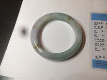 Load image into Gallery viewer, Reserved! Please don&#39;t order. 56.8mm certified type A 100% Natural icy watery green/white/brown/purple jadeite jade bangle Z127-4408
