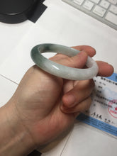 Load image into Gallery viewer, 54.5mm certified 100% natural icy watery oily dark green jadeite jade bangle B112-9120
