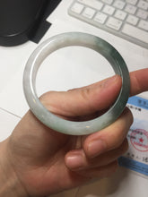 Load image into Gallery viewer, 54.5mm certified 100% natural icy watery oily dark green jadeite jade bangle B112-9120
