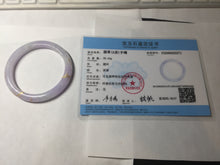 Load image into Gallery viewer, 52.7mm 100% Natural type A purple white carved and golden-painted Jadeite Jade bangle BP165-0271

