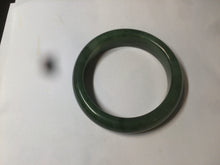 Load image into Gallery viewer, 52.7mm 100% Natural dark green/black nephrite Hetian Jade (和田碧玉) bangle HF36
