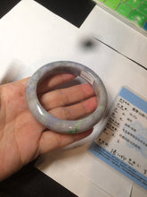 Load image into Gallery viewer, 55mm Certified 100% natural Type A sunny green/purple/gray jadeite jade bangle BH27-2125
