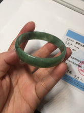 Load image into Gallery viewer, 52.8mm certified 100% natural Type A forest green dark green jadeite jade bangle BP15-8593
