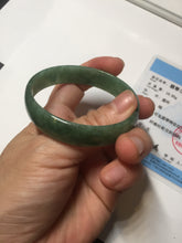 Load image into Gallery viewer, 52.8mm certified 100% natural Type A forest green dark green jadeite jade bangle BP15-8593
