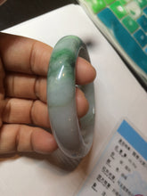 Load image into Gallery viewer, 56.4mm certificated Type A 100% Natural sunny green Jadeite Jade bangle Z128-2357
