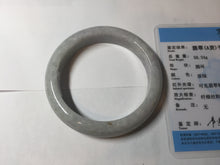 Load image into Gallery viewer, 57mm Certified Type A 100% Natural light green white jadeite Jade bangle GL48-14-4017
