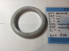 Load image into Gallery viewer, 57mm Certified Type A 100% Natural light green white jadeite Jade bangle GL48-14-4017
