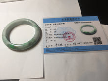 Load image into Gallery viewer, 55.7mm certified type A 100% Natural sunny green Jadeite Jade bangle B114-8228
