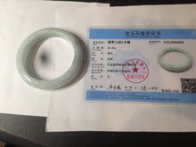 Load image into Gallery viewer, 57.4mm certified type A 100% Natural watery green jadeite jade bangle BK62-4036
