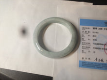 Load image into Gallery viewer, 57.4mm certified type A 100% Natural watery green jadeite jade bangle BK62-4036
