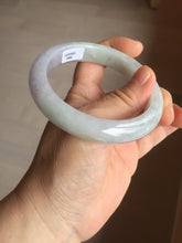 Load image into Gallery viewer, 58.7mm certified Type A 100% Natural icy watery green/purple Jadeite Jade bangle AU17-0866
