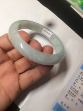 Load image into Gallery viewer, 57.4mm certified type A 100% Natural watery green jadeite jade bangle BK62-4036
