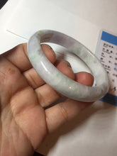 Load image into Gallery viewer, 56.6mm certificated Type A 100% Natural green purple white Jadeite Jade bangle BL67-6247
