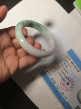 Load image into Gallery viewer, 55mm Certified 100% natural Type A sunny green/purple/white jadeite jade bangle BH29-5417
