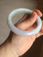 Load image into Gallery viewer, 58.7mm certified Type A 100% Natural icy watery green/purple Jadeite Jade bangle AU17-0866
