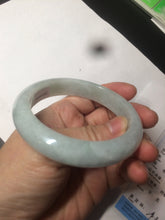 Load image into Gallery viewer, 57.4mm certified type A 100% Natural watery green jadeite jade bangle BK62-4036
