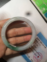 Load image into Gallery viewer, 56.4mm certificated Type A 100% Natural sunny green/white Jadeite Jade bangle Z130-2353
