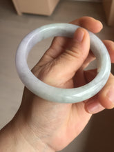 Load image into Gallery viewer, 58.7mm certified Type A 100% Natural icy watery green/purple Jadeite Jade bangle AU17-0866
