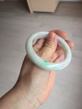 Load image into Gallery viewer, 53.2mm certificated Type A 100% Natural sunny green white(白底青) Jadeite Jade bangle BN74-3873
