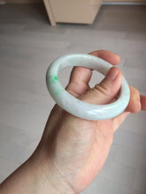 Load image into Gallery viewer, 53.2mm certificated Type A 100% Natural sunny green white(白底青) Jadeite Jade bangle BN74-3873
