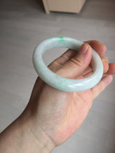 Load image into Gallery viewer, 53.2mm certificated Type A 100% Natural sunny green white(白底青) Jadeite Jade bangle BN74-3873
