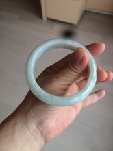 Load image into Gallery viewer, 57.4mm certified type A 100% Natural watery green jadeite jade bangle BK62-4036
