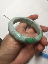 Load image into Gallery viewer, 55.7mm certified type A 100% Natural sunny green Jadeite Jade bangle B114-8228
