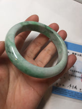 Load image into Gallery viewer, 55.7mm certified type A 100% Natural sunny green Jadeite Jade bangle B114-8228
