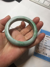 Load image into Gallery viewer, 55.7mm certified type A 100% Natural sunny green Jadeite Jade bangle B114-8228
