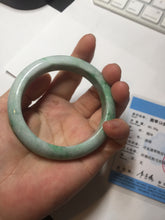 Load image into Gallery viewer, 55.7mm certified type A 100% Natural sunny green Jadeite Jade bangle B114-8228
