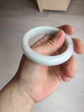 Load image into Gallery viewer, 53.2mm certificated Type A 100% Natural sunny green white(白底青) Jadeite Jade bangle BN74-3873
