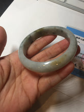 Load image into Gallery viewer, 57.5mm certified Type A 100% Natural dark green/brown/yellow Jadeite Jade bangle D142-4073
