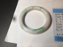 Load image into Gallery viewer, 60mm certified 100% natural type A sunny green white  jadeite jade bangle BH31-5424
