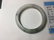 Load image into Gallery viewer, 57.9mm certified Type A 100% Natural dark green/white/black(WuJi) Jadeite Jade bangle D143-4015
