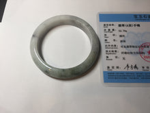 Load image into Gallery viewer, 57.9mm certified Type A 100% Natural dark green/white/black(WuJi) Jadeite Jade bangle D143-4015
