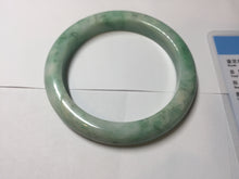 Load image into Gallery viewer, 60.5mm certified type A 100% Natural sunny green/white Jadeite Jade bangle B115-8218
