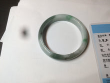 Load image into Gallery viewer, 56.5mm certificated Type A 100% Natural sunny green/dark green/white Jadeite Jade bangle Z132-2355
