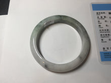 Load image into Gallery viewer, 57.9mm certified Type A 100% Natural dark green/white/black(WuJi) Jadeite Jade bangle D143-4015
