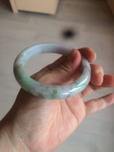 Load image into Gallery viewer, 56.5mm certified 100% natural type A sunny green/purple jadeite jade bangle BK66-4031
