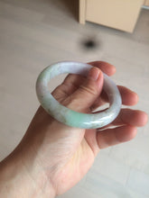 Load image into Gallery viewer, 56.5mm certified 100% natural type A sunny green/purple jadeite jade bangle BK66-4031
