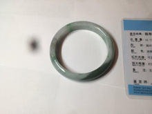 Load image into Gallery viewer, 56.5mm certificated Type A 100% Natural sunny green/dark green/white Jadeite Jade bangle Z132-2355
