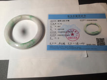 Load image into Gallery viewer, 60mm certified 100% natural type A sunny green white  jadeite jade bangle BH31-5424
