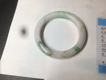 Load image into Gallery viewer, 60mm certified 100% natural type A sunny green white  jadeite jade bangle BH31-5424
